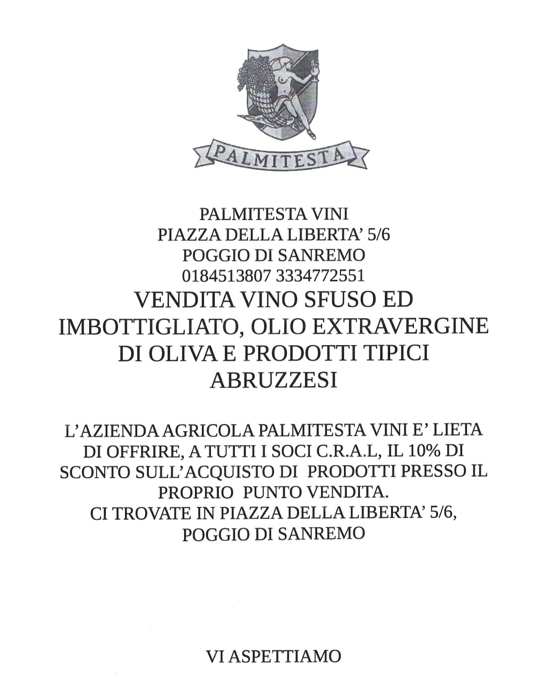 convenzione vendita vino