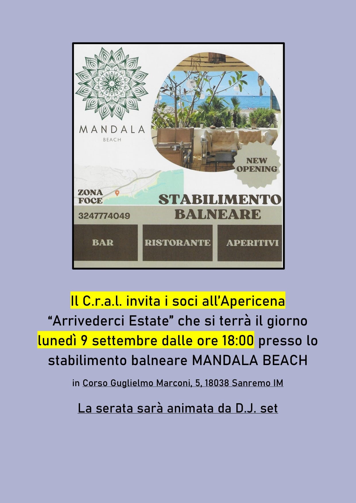 fine estate apericena