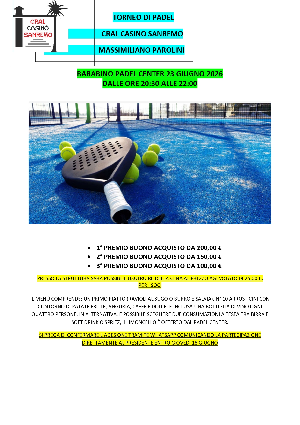 Torneo Padel 2026